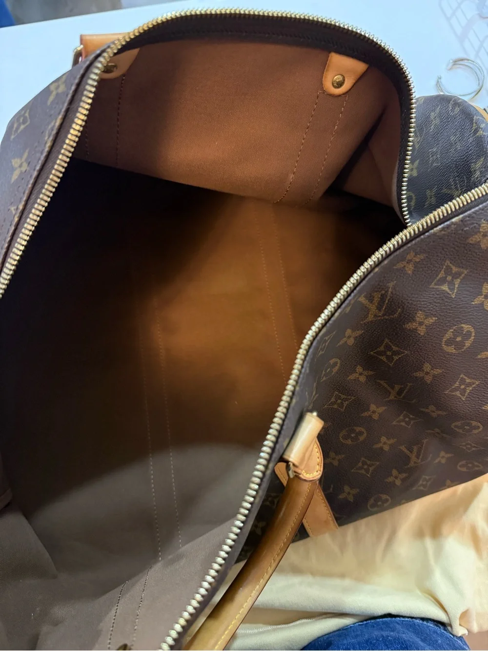 Louis Vuitton Monogram Keepall 55 Travel Duffle bag